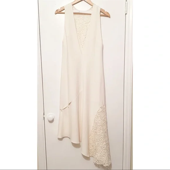 TIBI Guipure Lace Sleeveless Dress Ivory Size 0 - Picture 12 of 14